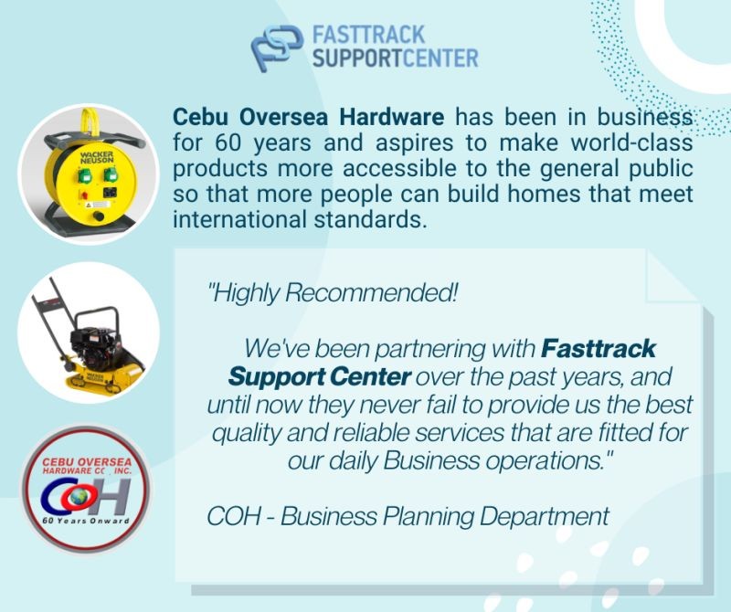Cebu Oversea Hardware has been in business for 60 years and aspires to make world-class products more accessible to the general public so that more people can build homes that meet international standards.