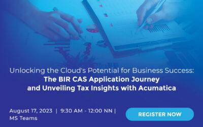 The BIR CAS Application Journey and Unveiling Tax Insights with Acumatica