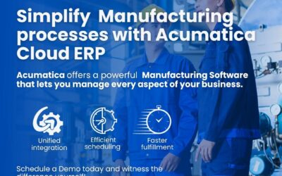Simplify Manufacturing processes with Acumatica Cloud ERP