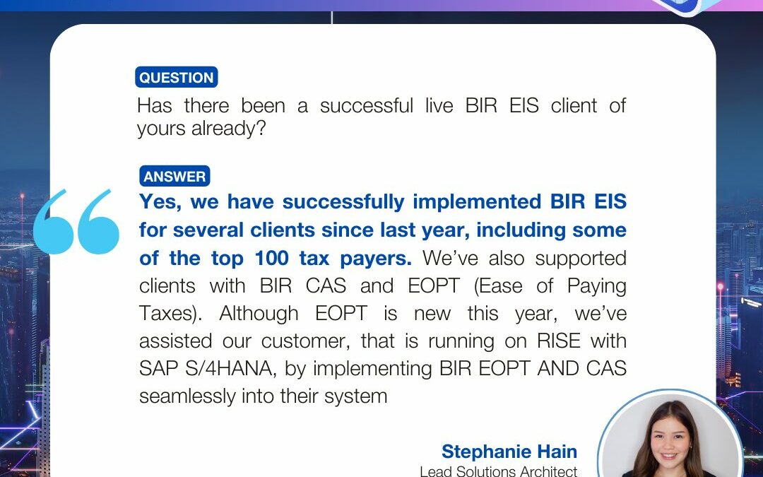 Fasttrack’s Lead Solutions Architect, Stephanie Hain, highlighted our successful implementation of BIR EIS, including for top 100 tax payers